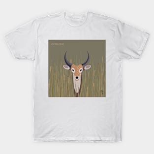 Minimal Zoo Art Series | A to Z  | Antelope | Square T-Shirt